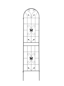 2 Pack Metal Garden Trellis 86.7" x 19.7" Rustproof Trellis for Climbing Plants Outdoor Flower Support Black