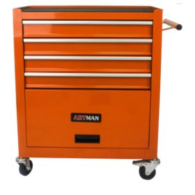 Metal Wheelie Tool Cart (Option: Orange)