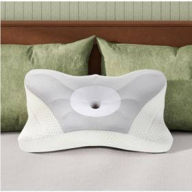 Cervical Neck Pillow, Cooling Ergonomic Memory Foam Pillows  Dual Height Orthopedic Support Contour Pillow For Side (Option: KGrey)