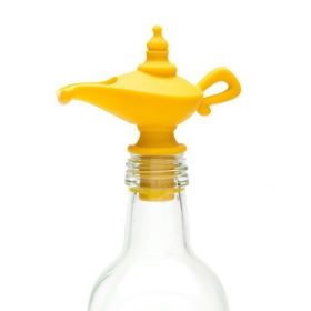 Oil Pourer And Stopper, Wine Pouring Device,Silicone Oil Pour Spout For Olive Oil, Aladdin Lamp Design Oil Dispenser Bottle Stopper (Option: 2Pcs)