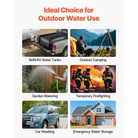 Water Storage Bladder, 264.2 Gal Collapsible Water Storage Bag, Wear-Resistant 1000D PVC Soft Waters Bag, Leakproof Camping Tank Containers For G (Option: Black)