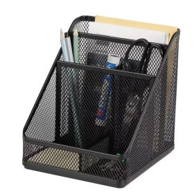 Mesh Medium Desktop Organizer Black (Option: Black)
