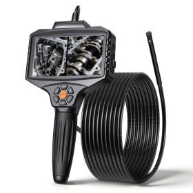 Endoscope With Light, 360 View Coverage Industrial Borescope Inspection Camera With Rotating Probe, 1080P HD Rigid Snake Scope Cam For Wall Autom (Option: Default)